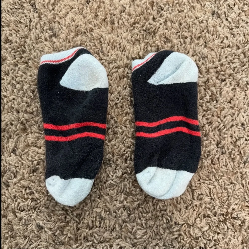 Navy and Red Star Ankle Socks